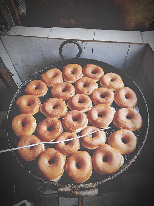 frying donuts