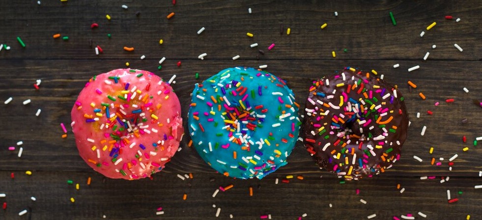 three donuts
