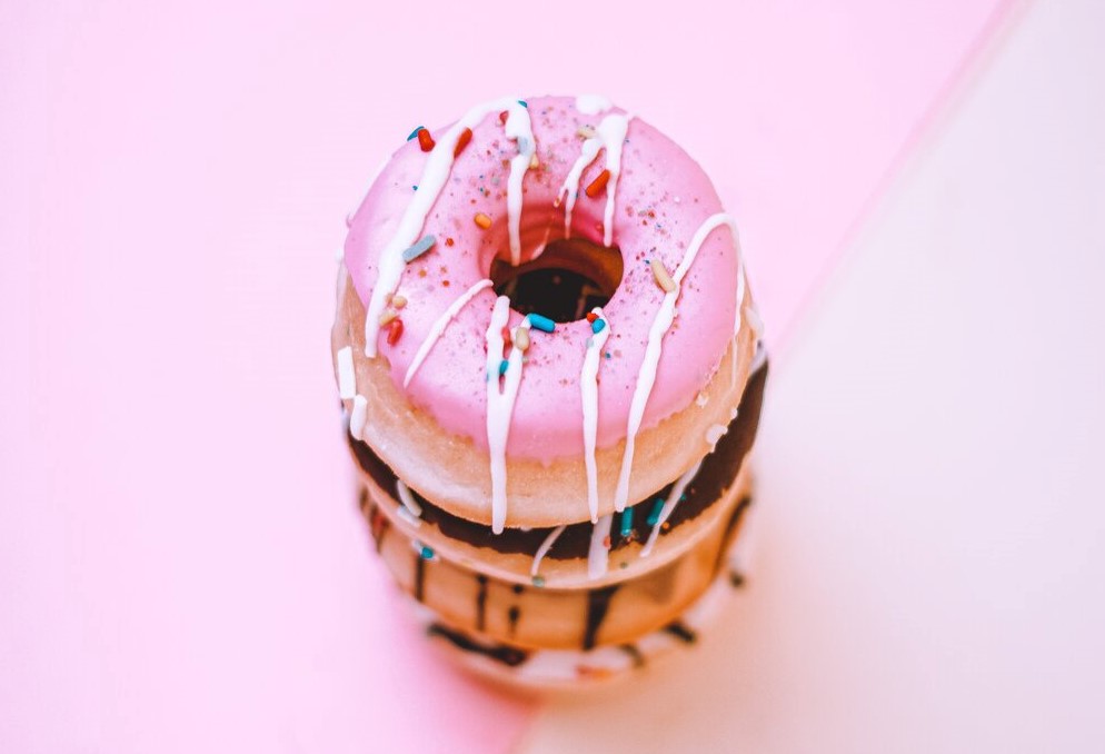 drizzled donuts