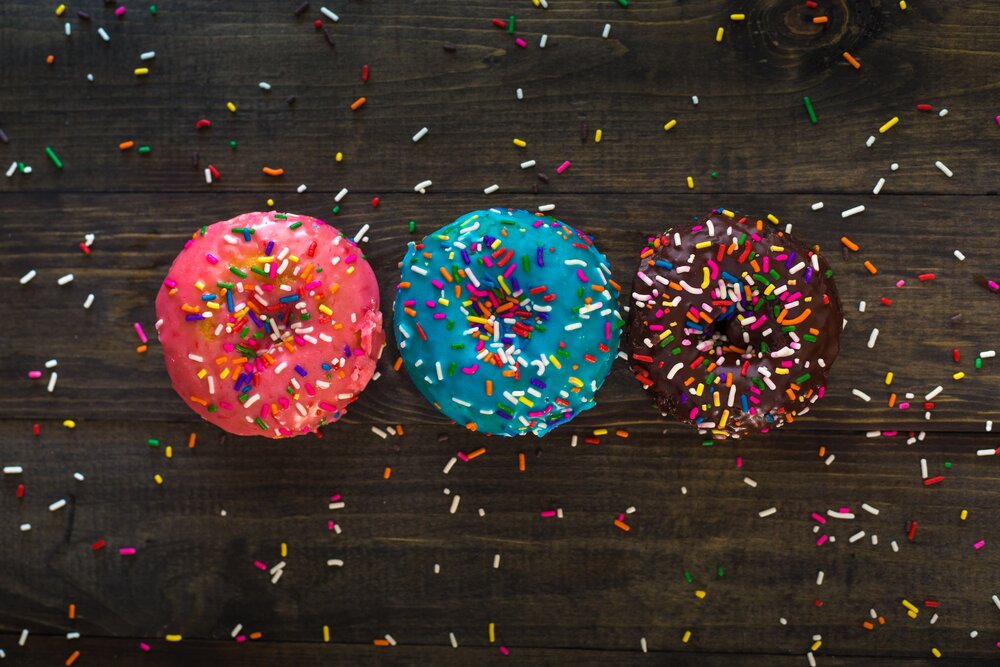 three donuts