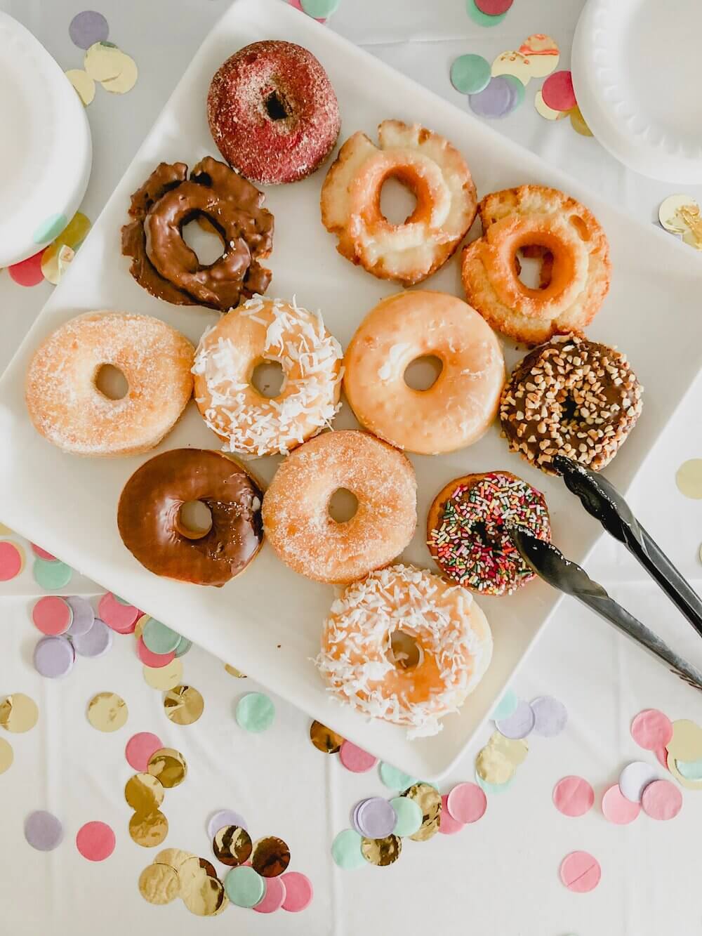 donuts on a plate