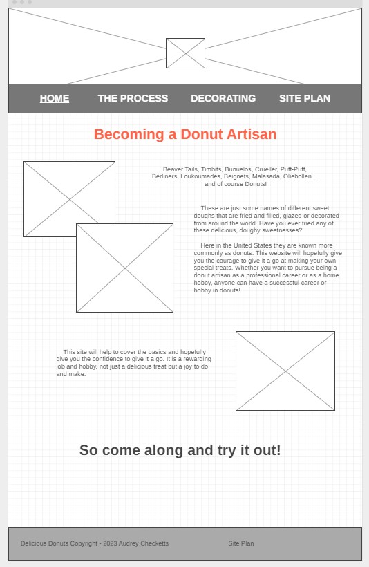 home page wireframe